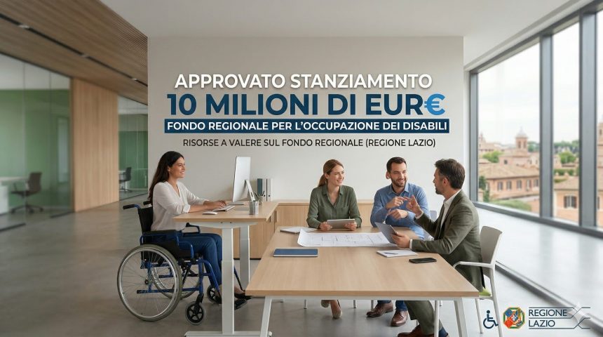 Fondo regionale per l’occupazione dei disabili – Stanziamento 10 milioni