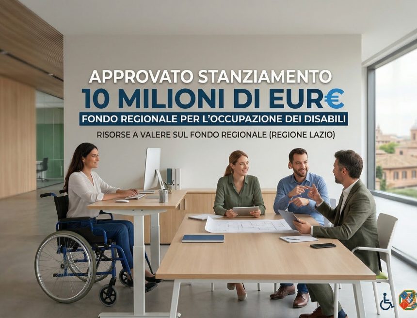 Fondo regionale per l’occupazione dei disabili – Stanziamento 10 milioni